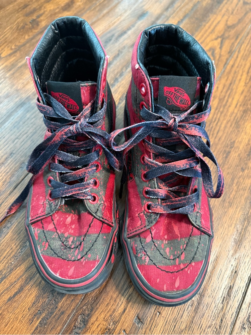 Vans Kids High-Top Skate Shoes - Red/Black